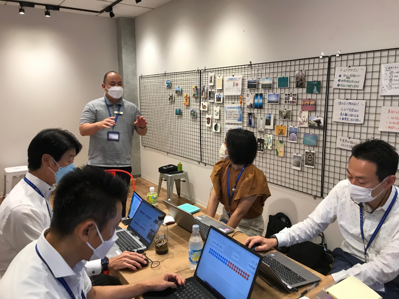 全日本空輸 CX推進室 業務推進部 価値創造チームにて行われた事業診断ワークショップの様子